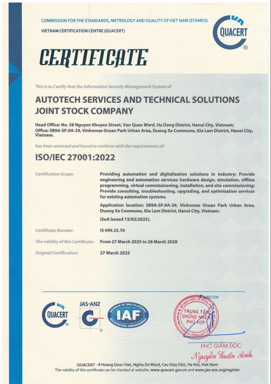 Chứng nhận ISO 27001:2022